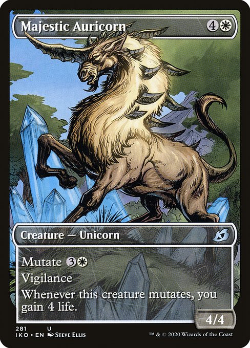 【Foil】【EN】壮麗な金角獣/Majestic Auricorn [IKO] 白U No.281