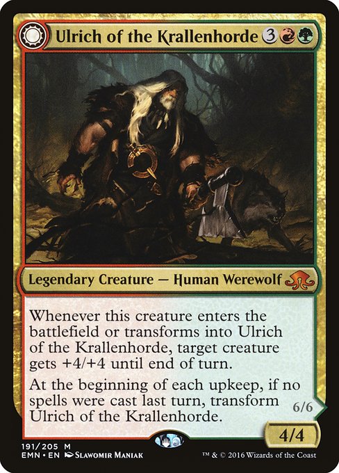 【Foil】【EN】Ulrich of the Krallenhorde // Ulrich, Uncontested Alpha [EMN] 混M No.191