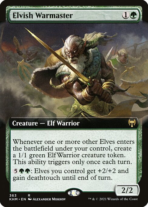 【EN】エルフの戦練者/Elvish Warmaster [KHM] 緑R No.363