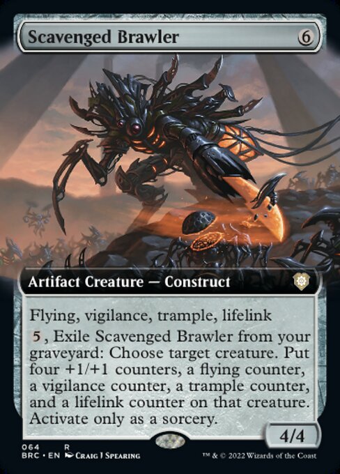 【Foil】【EN】廃物製の喧嘩屋/Scavenged Brawler [BRC] 茶R No.64