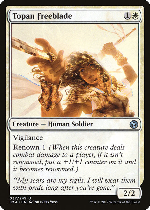 【Foil】【EN】トーパの自由刃/Topan Freeblade [IMA] 白U No.37
