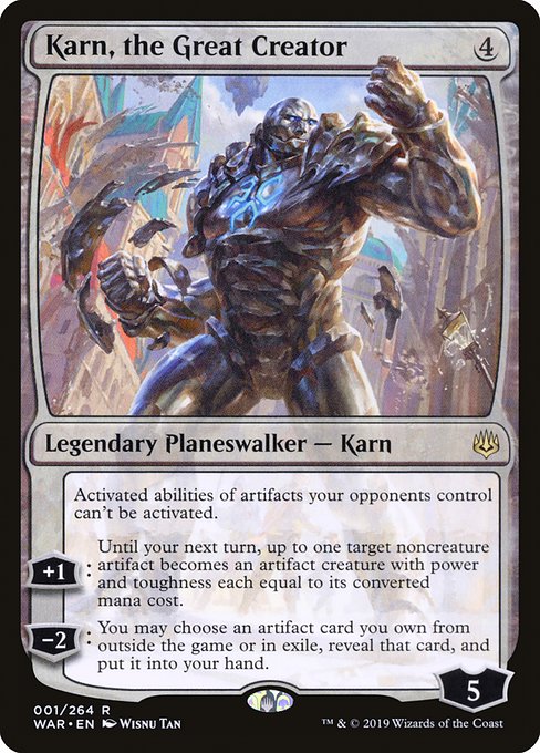 【Foil】【EN】大いなる創造者、カーン/Karn, the Great Creator [WAR] 無R No.1