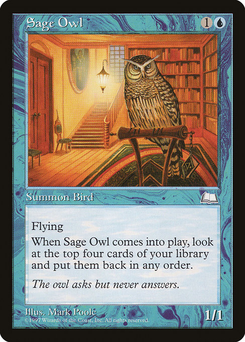 【EN】物知りフクロウ/Sage Owl [WTH] 青C No.52