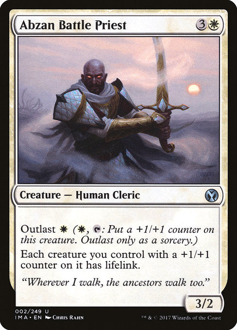 【Foil】【EN】アブザンの戦僧侶/Abzan Battle Priest [IMA] 白U No.2