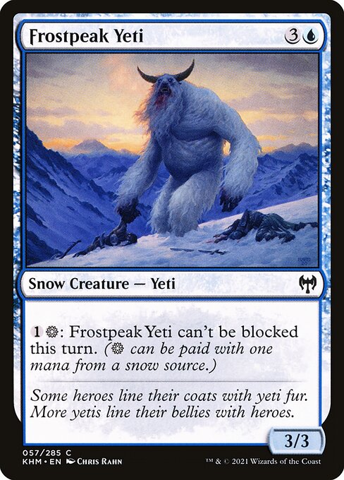 【EN】霜峰のイエティ/Frostpeak Yeti [KHM] 青C No.57