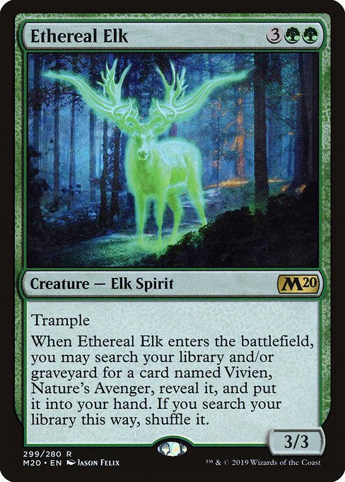 【EN】天上の大鹿/Ethereal Elk [M20] 緑R No.299