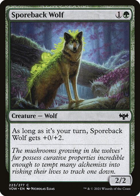 【EN】胞子背の狼/Sporeback Wolf [VOW] 緑C No.223