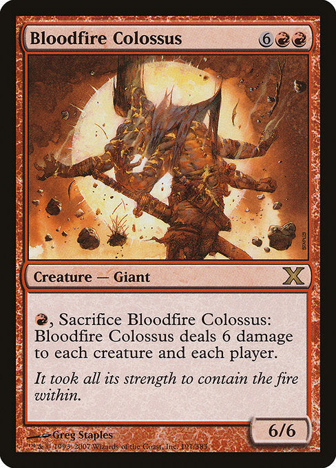 【Foil】【EN】沸血の巨像/Bloodfire Colossus [10E] 赤R No.191