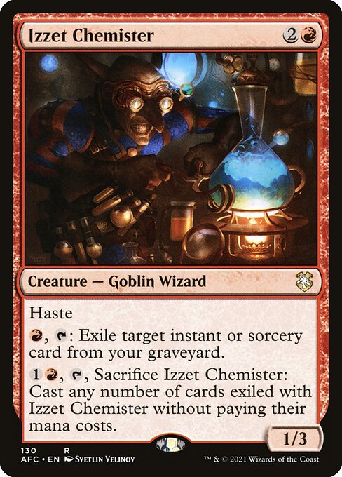 【EN】イゼットの薬術師/Izzet Chemister [AFC] 赤R No.130