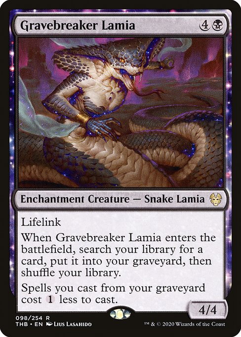 【Foil】【EN】墓破りのラミア/Gravebreaker Lamia [THB] 黒R No.98