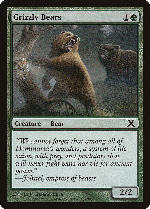【Foil】【EN】灰色熊/Grizzly Bears [10E] 緑C No.268