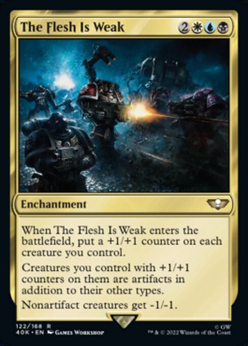 【Foil】【EN】The Flesh Is Weak [40K] 金R No.122★