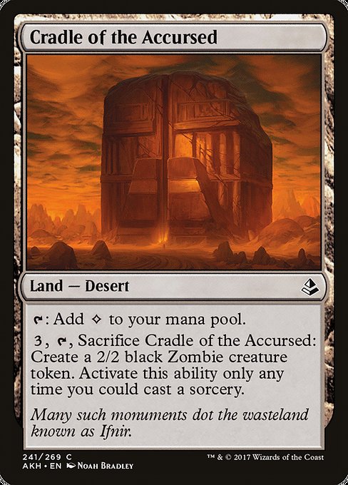 【Foil】【EN】呪われた者の揺り籠/Cradle of the Accursed [AKH] 無C No.241
