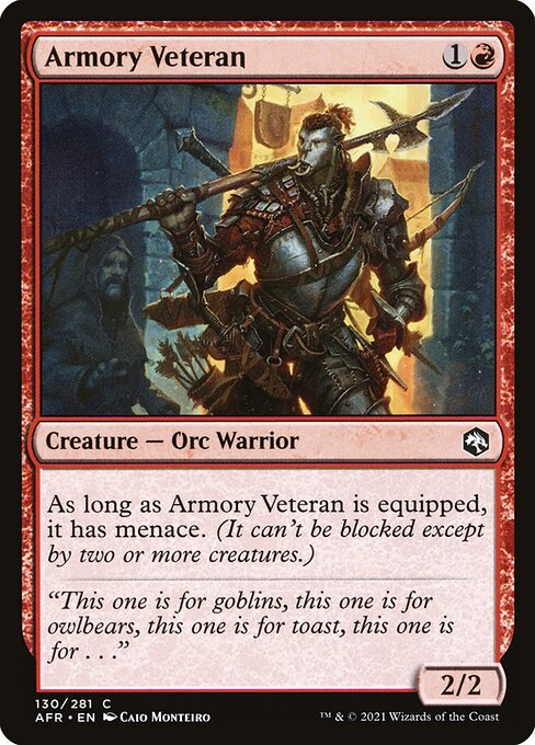 【Foil】【EN】武器庫の古参/Armory Veteran [AFR] 赤C No.130