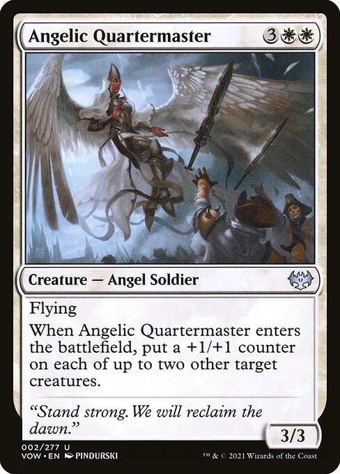 【Foil】【EN】天使の需品将校/Angelic Quartermaster [VOW] 白U No.2