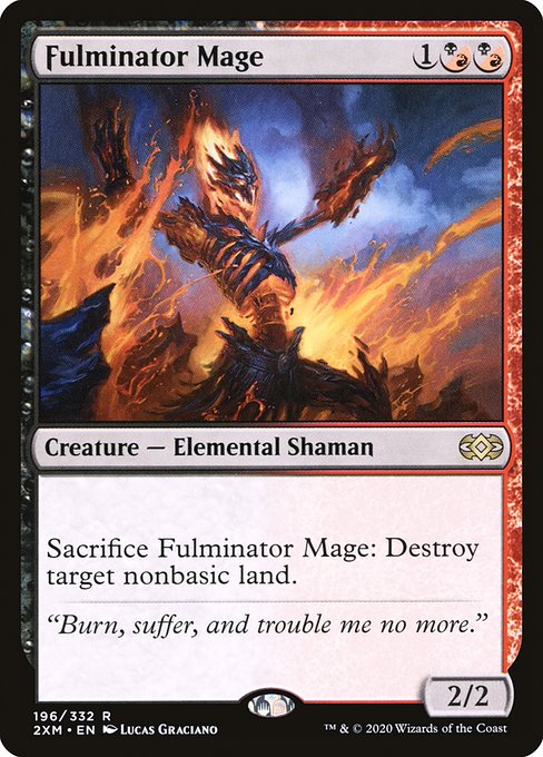 【Foil】【EN】大爆発の魔道士/Fulminator Mage [2XM] 混R No.196