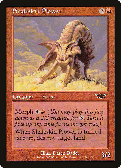 【Foil】【EN】泥岩皮の根こそぎ獣/Shaleskin Plower [LGN] 赤C No.110
