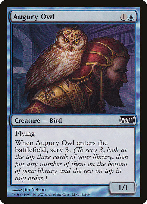 【Foil】【EN】占いフクロウ/Augury Owl [M11] 青C No.45