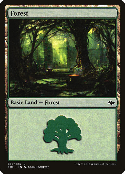 【Foil】【EN】森/Forest [FRF] 無C No.185