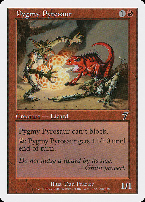 【EN】ピグミー・パイロザウルス/Pygmy Pyrosaur [7ED] 赤C No.208