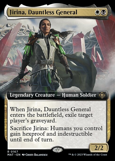 【Foil】【EN】不屈の将軍、ジリーナ/Jirina, Dauntless General [MAT] 金R No.167