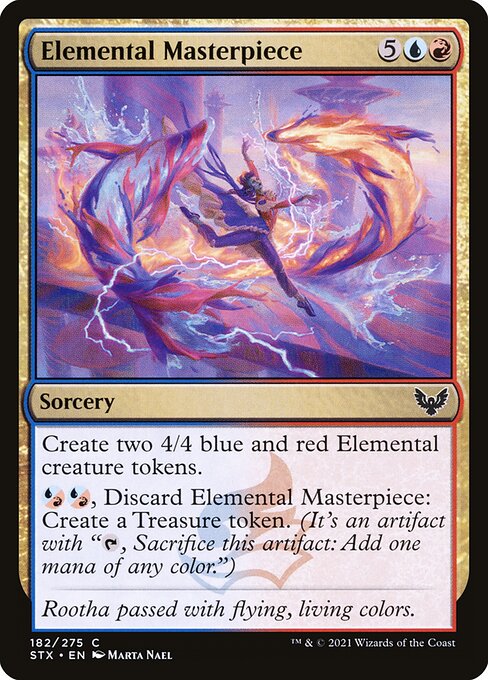【Foil】【EN】精霊の傑作/Elemental Masterpiece [STX] 金C No.182