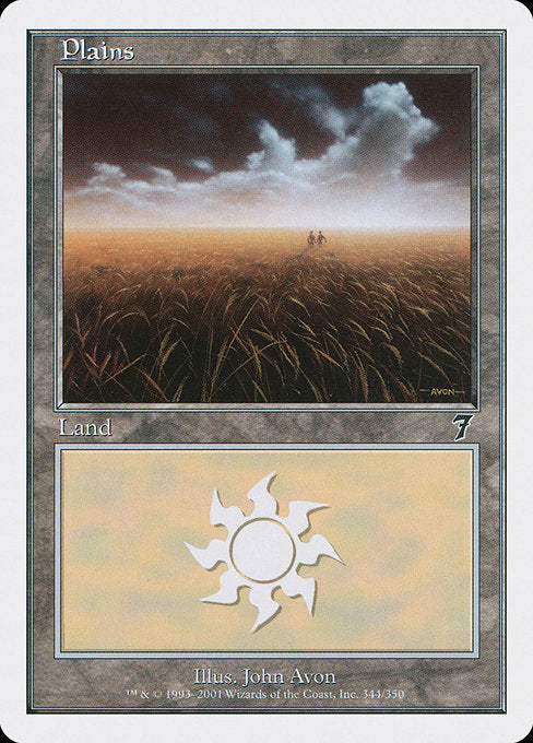 【Foil】【EN】平地/Plains [7ED] 無C No.344