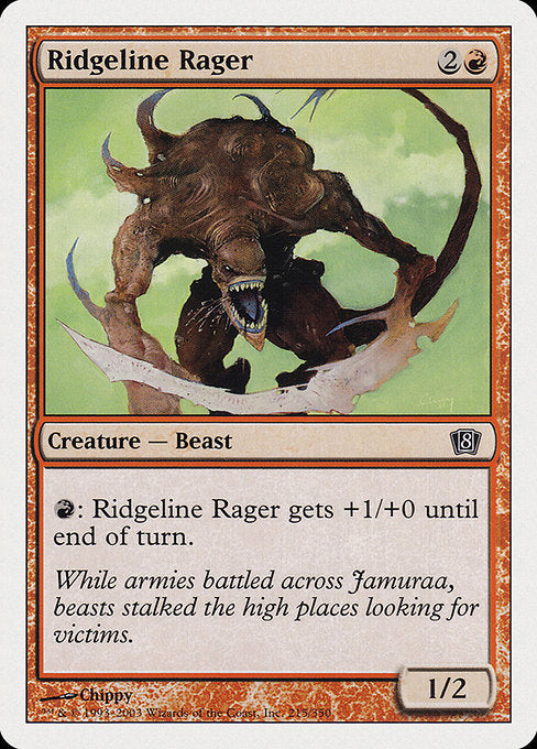 【EN】尾根の憤怒獣/Ridgeline Rager [8ED] 赤C No.215