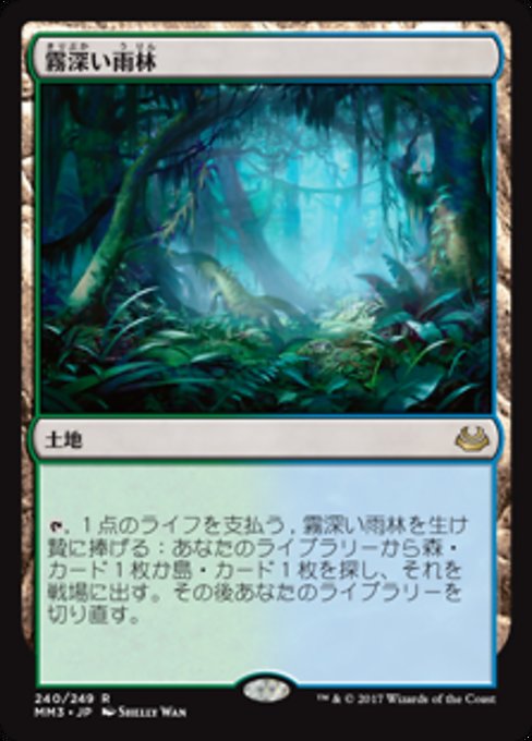 【Foil】【JP】霧深い雨林/Misty Rainforest [MM3] 無R No.240