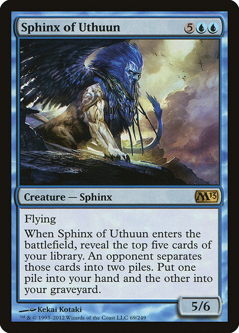 【Foil】【EN】ウスーンのスフィンクス/Sphinx of Uthuun [M13] 青R No.69