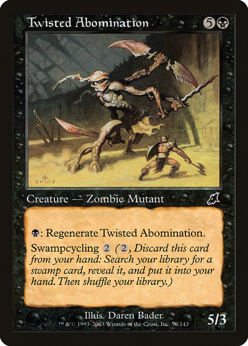 【Foil】【EN】よじれた嫌悪者/Twisted Abomination [SCG] 黒C No.76