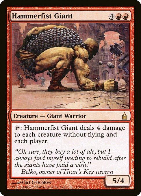 【Foil】【EN】槌拳の巨人/Hammerfist Giant [RAV] 赤R No.130
