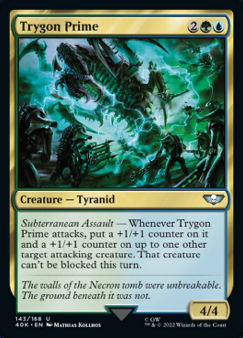 【Foil】【EN】Trygon Prime [40K] 金U No.143★