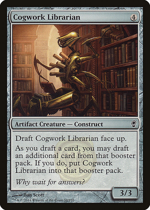 【Foil】【EN】歯車式司書/Cogwork Librarian [CNS] 茶C No.58
