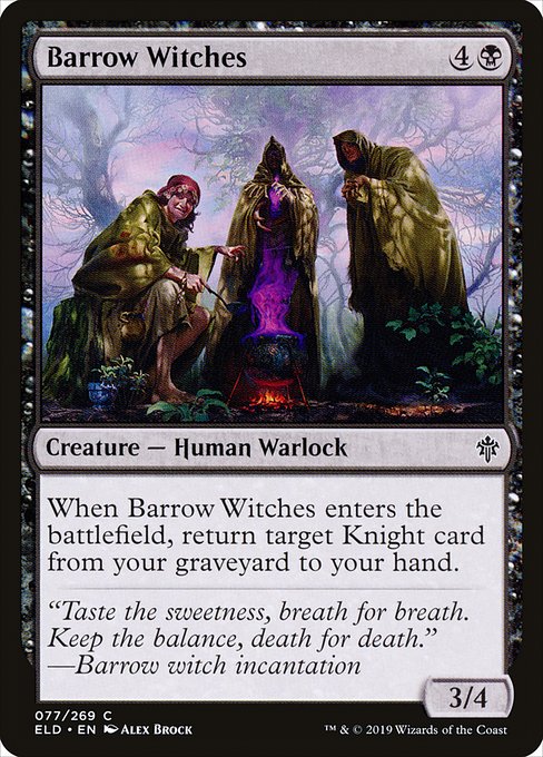 【Foil】【EN】墳丘の魔女/Barrow Witches [ELD] 黒C No.77