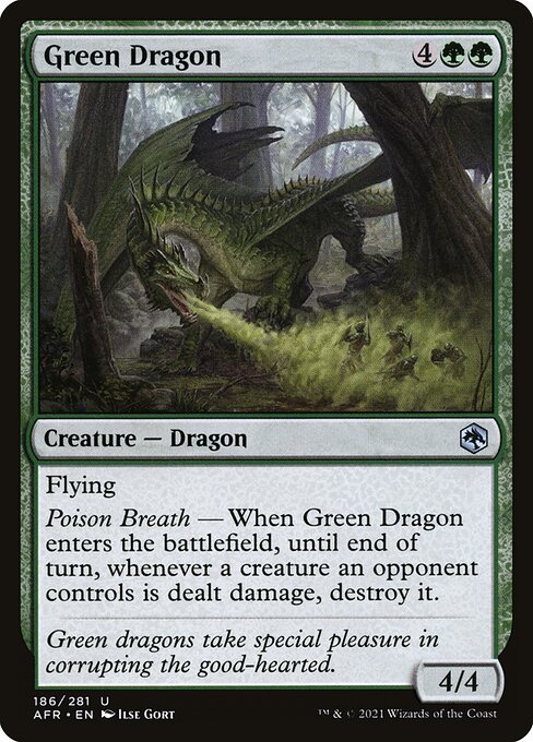 【EN】グリーン・ドラゴン/Green Dragon [AFR] 緑U No.186