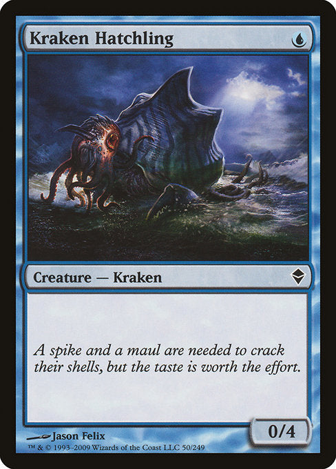 【Foil】【EN】クラーケンの幼子/Kraken Hatchling [ZEN] 青C No.50