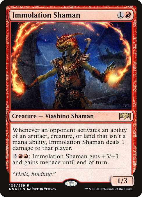【Foil】【EN】焼身のシャーマン/Immolation Shaman [RNA] 赤R No.106