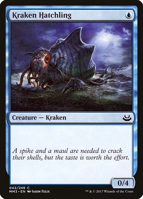 【Foil】【EN】クラーケンの幼子/Kraken Hatchling [MM3] 青C No.42