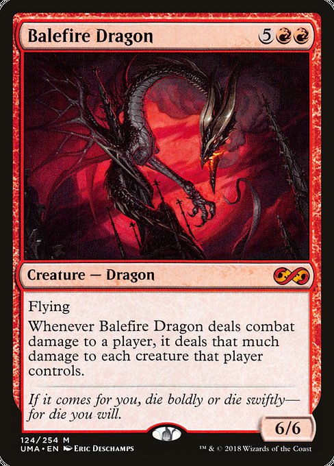 【Foil】【EN】災火のドラゴン/Balefire Dragon [UMA] 赤M No.124