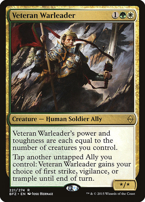 【Foil】【EN】古参の戦導者/Veteran Warleader [BFZ] 金R No.221