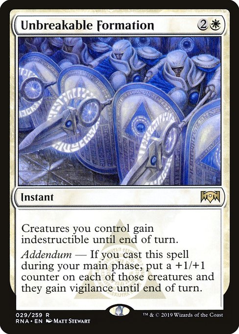 【Foil】【EN】不敗の陣形/Unbreakable Formation [RNA] 白R No.29