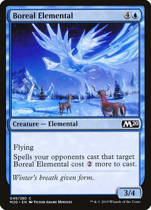 【Foil】【EN】北方の精霊/Boreal Elemental [M20] 青C No.49