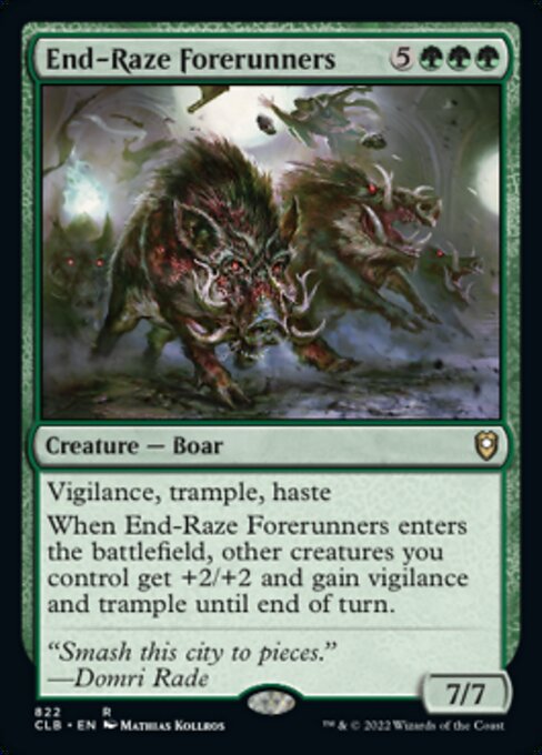 【EN】終末の祟りの先陣/End-Raze Forerunners [CLB] 緑R No.822