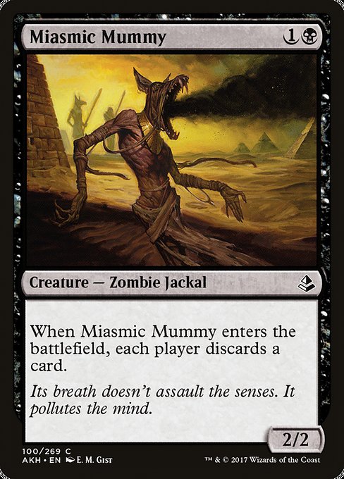 【EN】瘴気ミイラ/Miasmic Mummy [AKH] 黒C No.100