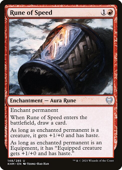 【Foil】【EN】速度のルーン/Rune of Speed [KHM] 赤U No.148