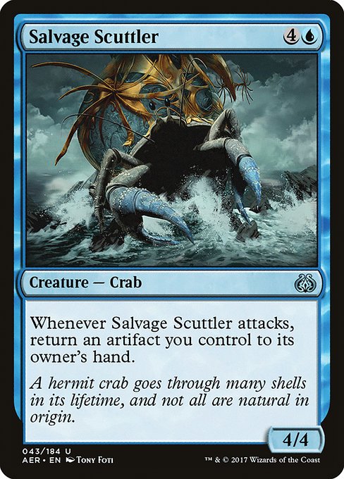 【Foil】【EN】回収ヤドカリ/Salvage Scuttler [AER] 青U No.43