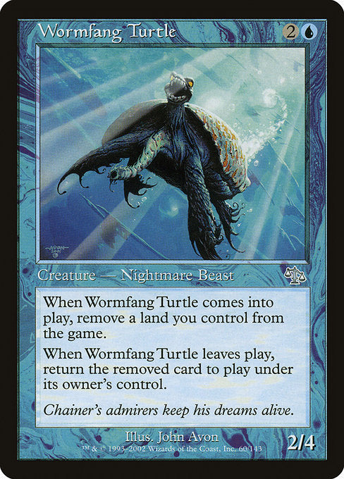 【Foil】【EN】寄生牙の亀/Wormfang Turtle [JUD] 青U No.60