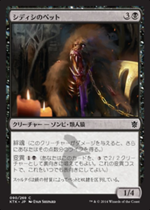【Foil】【JP】シディシのペット/Sidisi's Pet [KTK] 黒C No.90