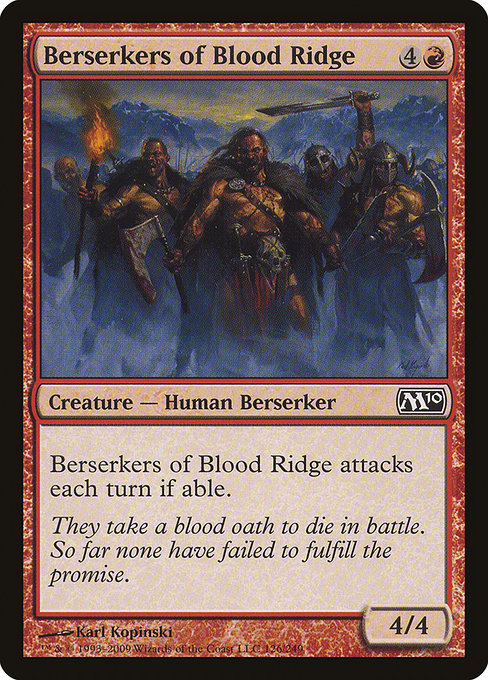 【Foil】【EN】血の峠の狂戦士/Berserkers of Blood Ridge [M10] 赤C No.126